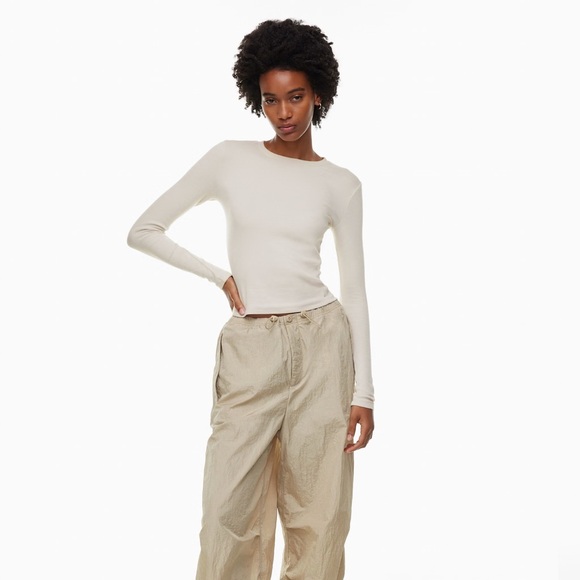 NWOT Aritzia TNA Aviator Parachute Pants - size small - ecru - Picture 3 of 8